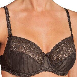 NWT Felina Conturelle Illusion Underwire Bra in Chocolate Brown